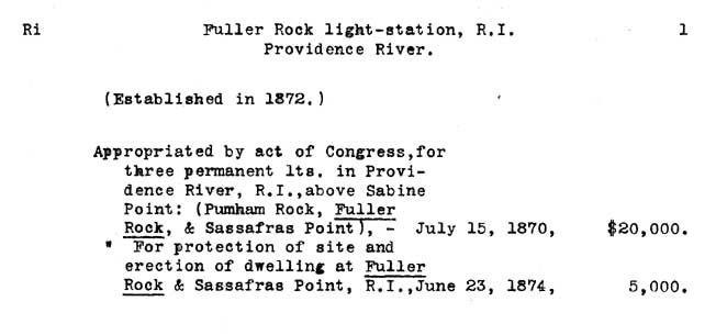 Fuller Rock Light - Lighthouse Board Clipping Files - page 1