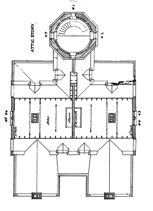 Plan for Attic of Block Island Southeast Lighthouse