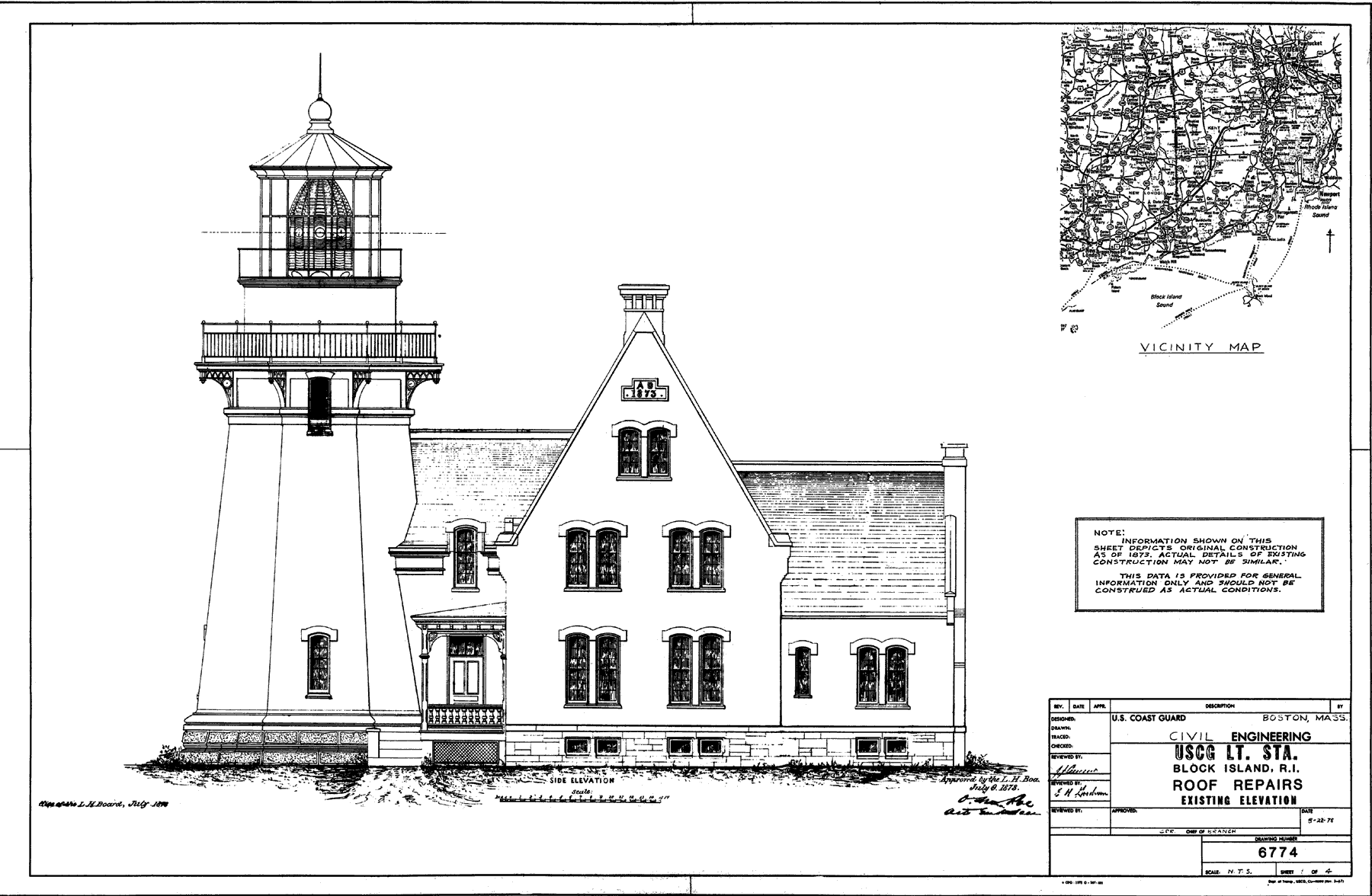 Plan of Interior Block Island Southeast Lighthouse 