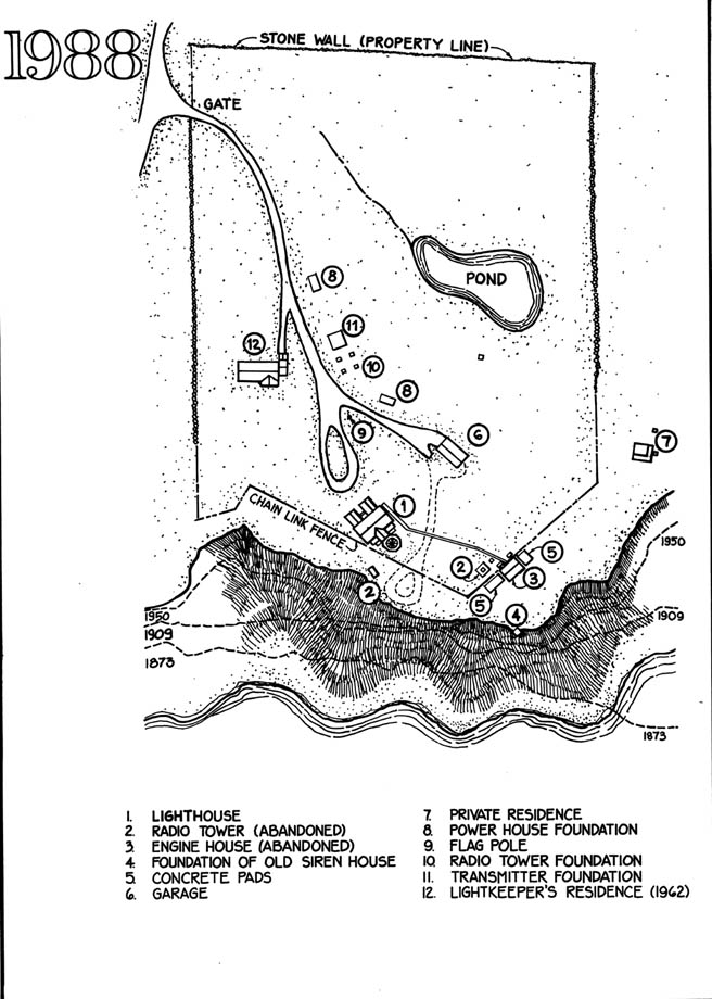 Map of Block Island Southeast Lighthouse Station - 1988