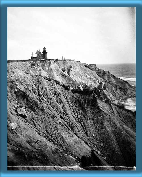 Block Island Southeast Lighthouse and Mohegan Bluffs  1890