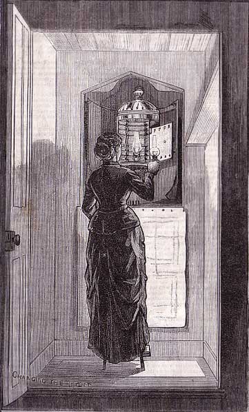 Frank Leslie's Illustrated Newspaper November 5, 1881- Changing the Light