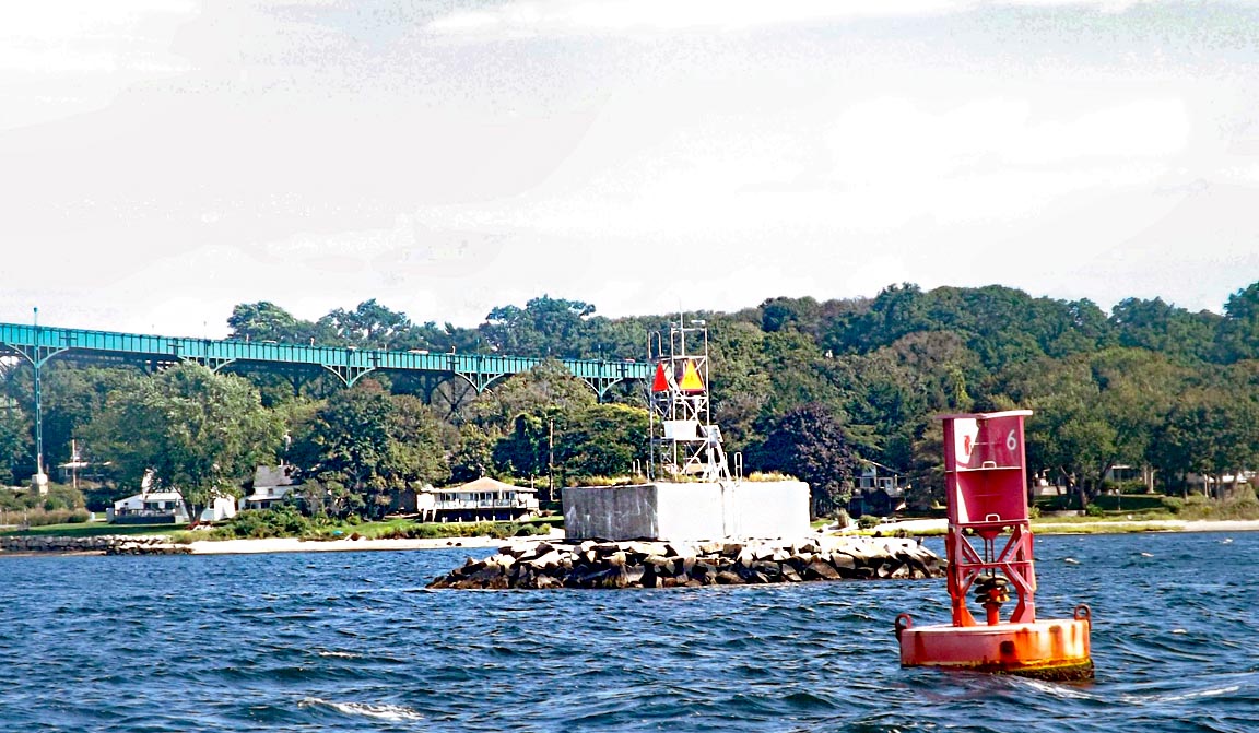 Musselbed Shoals Lighthouse's Base and Skeleton Tower