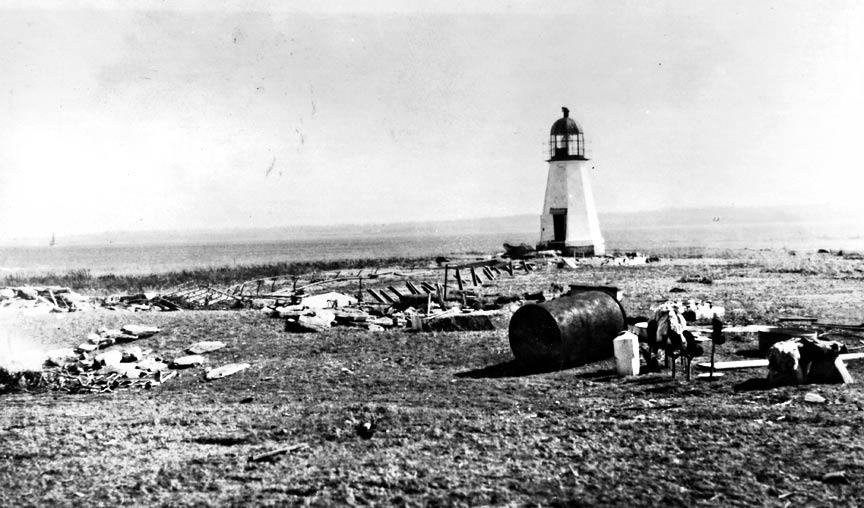 Prudence Island Lighthouse After 1938 Hurricane