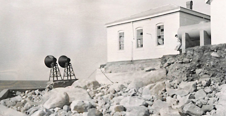 Erosion at Watch Hill Lighthouse After Hurricane Carol August 31, 1954
