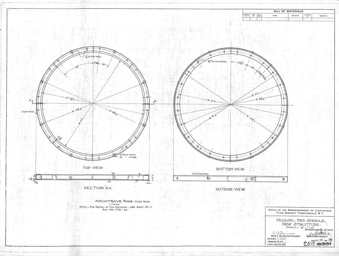    Plan for Musselbed Shoals New Structure 1922 - Sheet 12 of 19