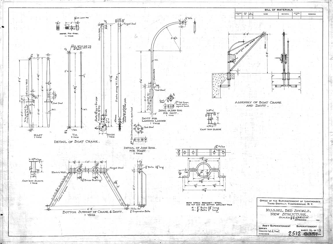    Plan for Musselbed Shoals New Structure 1922 - Sheet 16 of 19