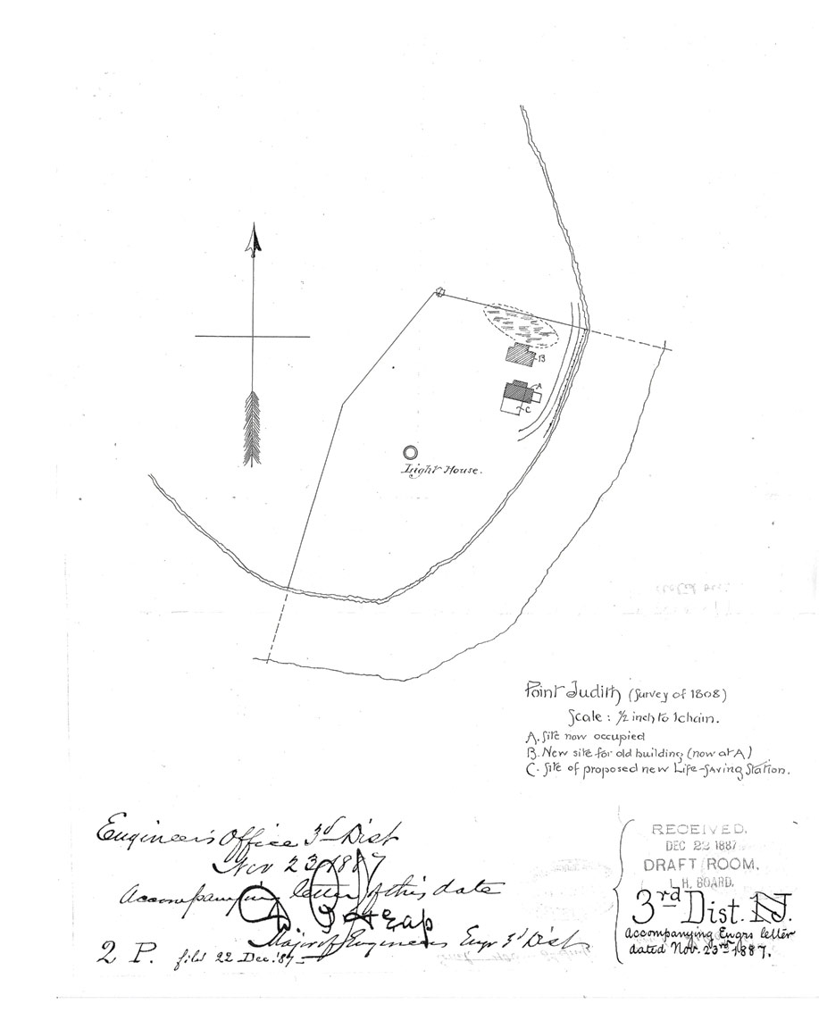  Map of Point Judith Light Station - 1887