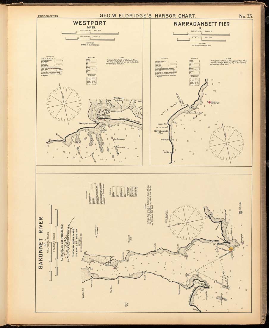 Chart of Narragansett Pier, R.I (Whale Rock), Rhode Island - 1901..