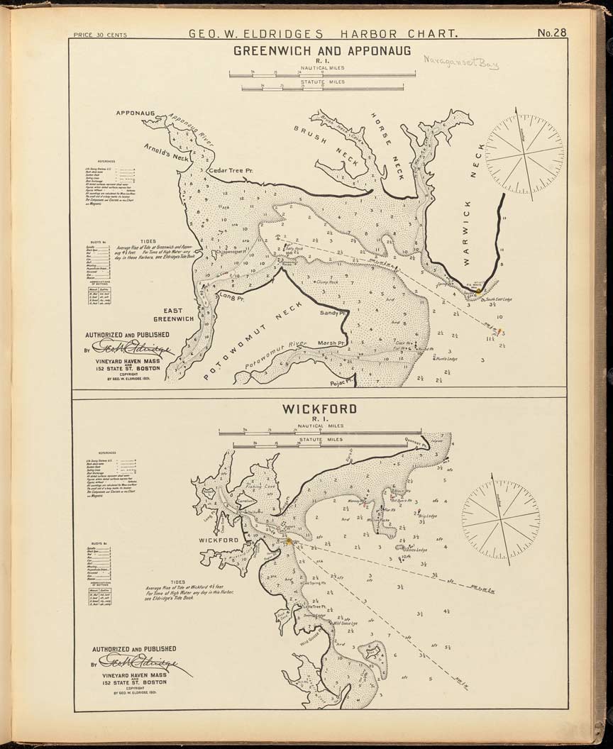 Chart of Wickford, Rhode Island - 1901