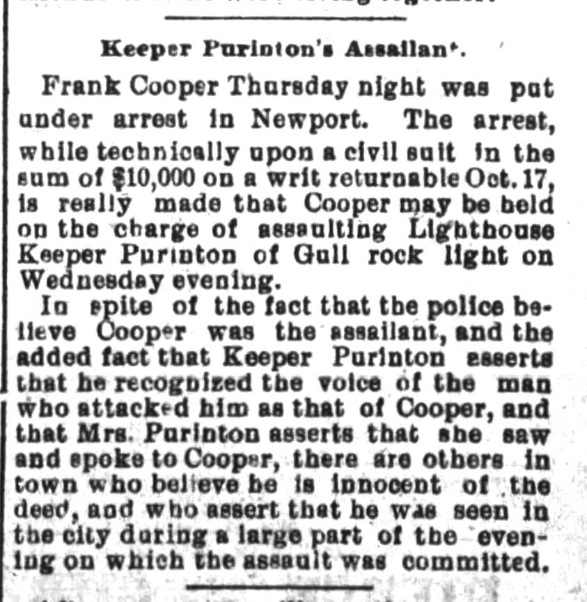 Keeper Purinton's Assailant
