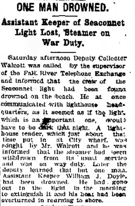 ONE MAN DROWNED.