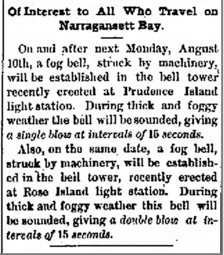 Of Interest to All Who Travel on Narragansett Bay