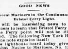 Bristol Ferry's Lighthouse Newspaper Articles