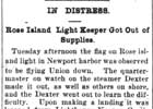 Rose Island's Lighthouse Newspaper Articles