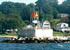 Musselbed Shoals Lighthouse's Base and Skeleton Tower