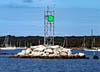 Wickford Harbor Lighthouse's Base and Poplar Point Lighthouse