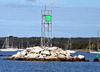 Wickford Harbor Lighthouse's Base and Poplar Point Lighthouse