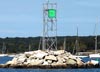 Wickford Harbor Lighthouse's Base and Poplar Point Lighthouse