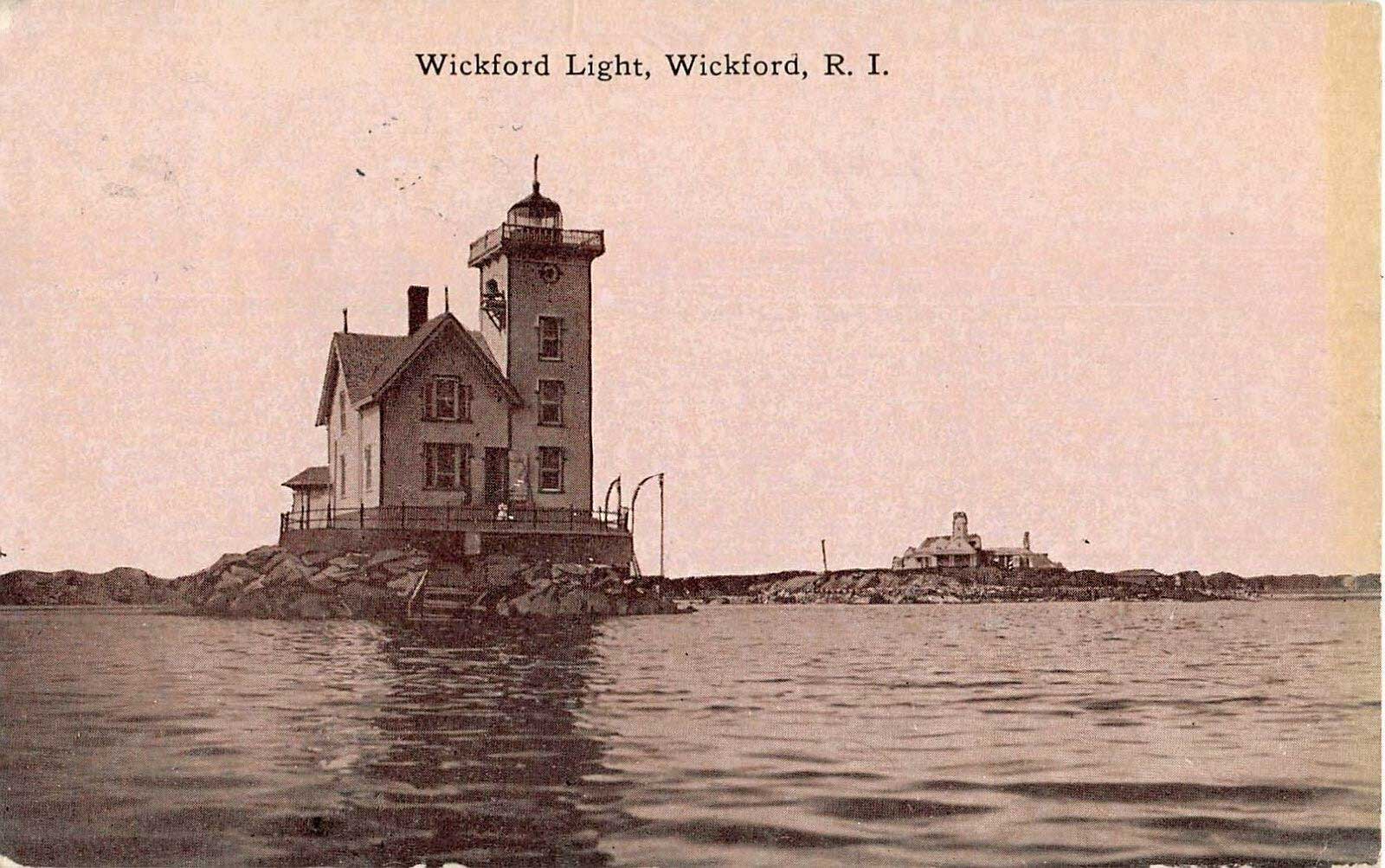 Wickford Harbor Lighthouse Postcard
