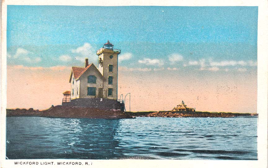 Wickford Harbor Lighthouse Postcard