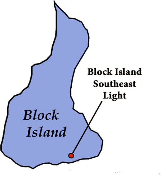 Location of Block Island Southeast Light
