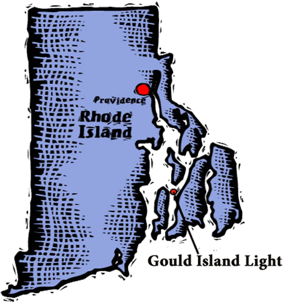 Location of Gould Island Light